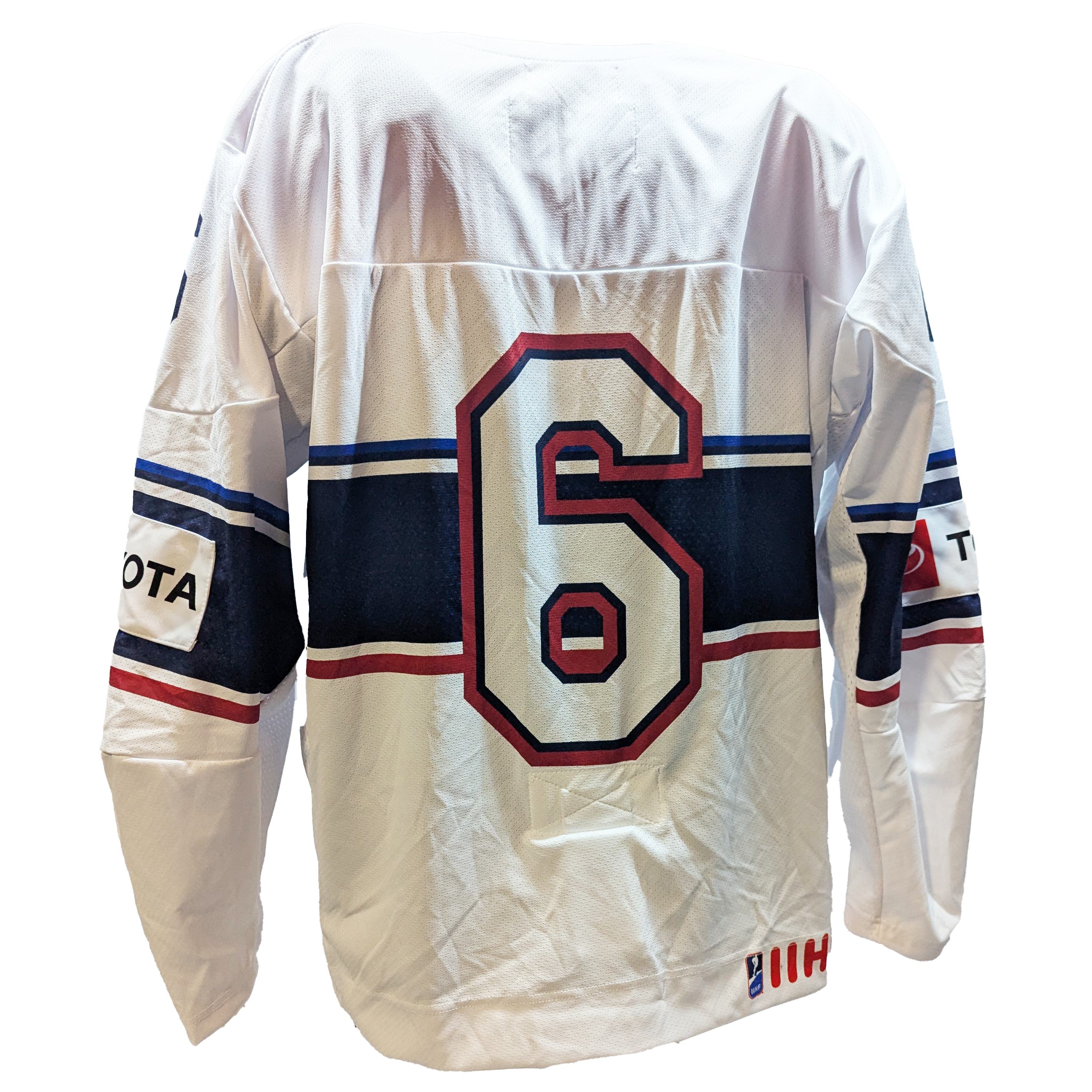 Tackla - Maillot de match féminin d'occasion de l'équipe américaine IIHF (blanc)